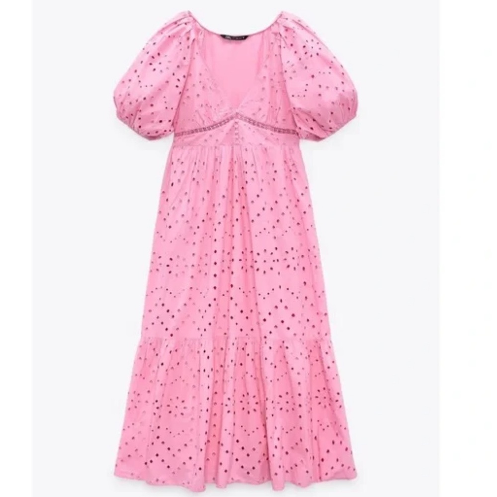 Zara Openwork Embroidered Dress